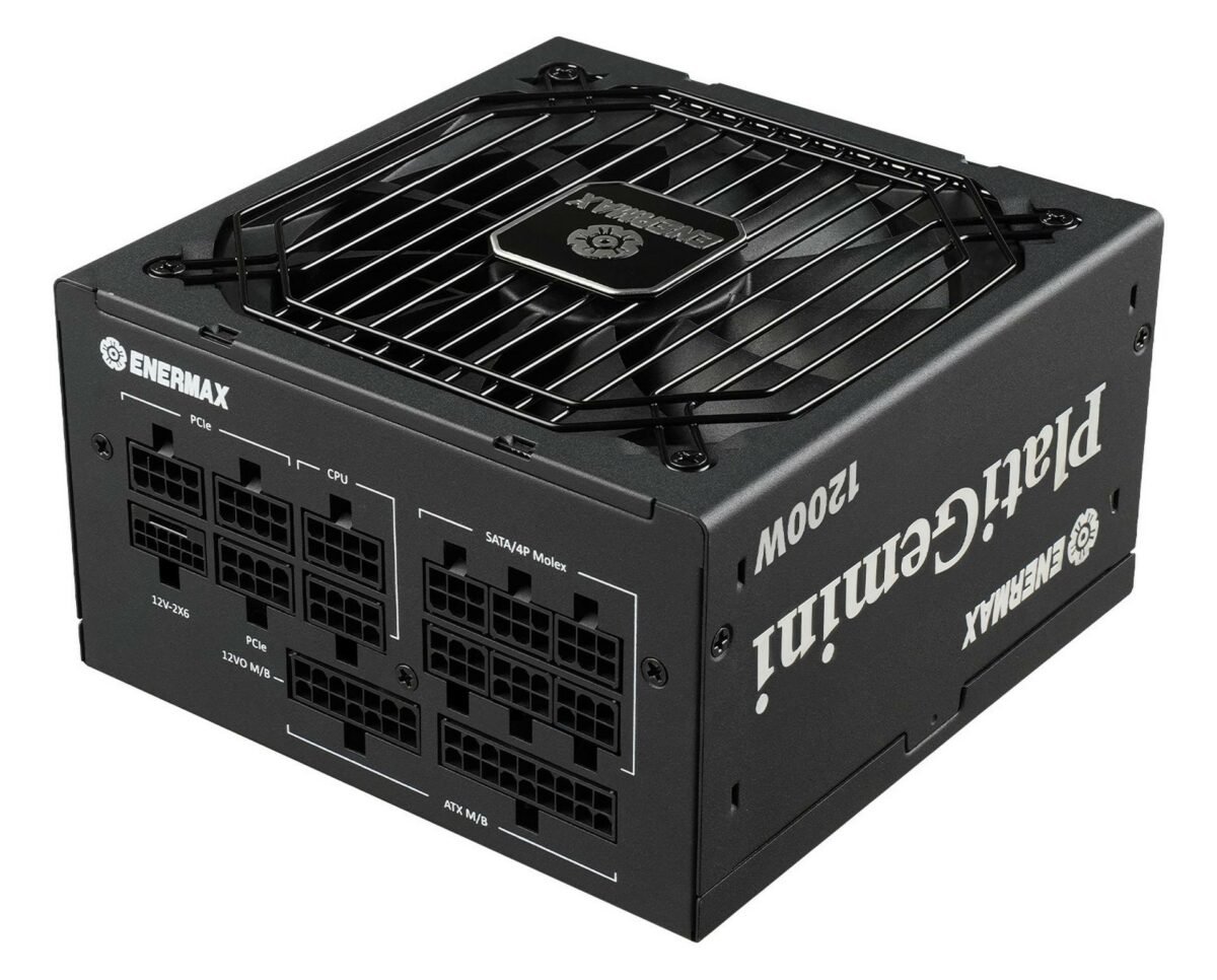 Enermax PlatiGemini 1,200W PSU side.