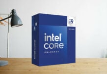 Intel Core i9 CPU box on a desk.