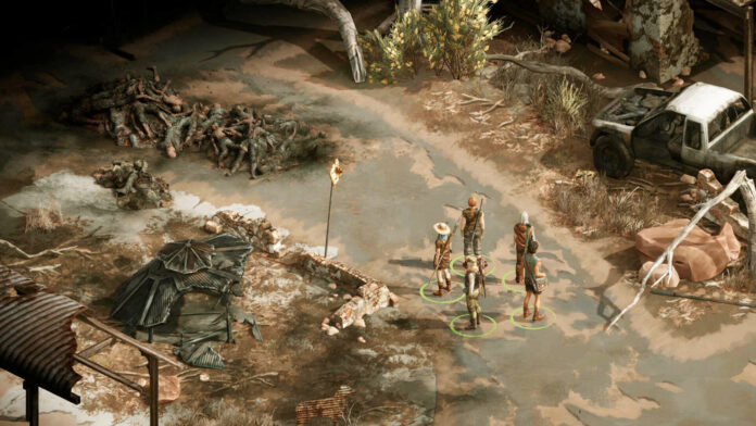 Broken Roads features gorgeous artwork, even if it is a desolate post-apocalyptic wasteland.