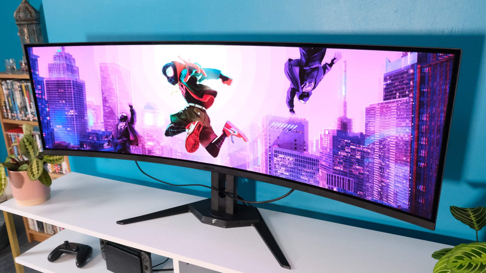 Gigabyte Aorus CO49DQ review shows a beautifully colourful Super Ultrawide OLED gaming monitor.