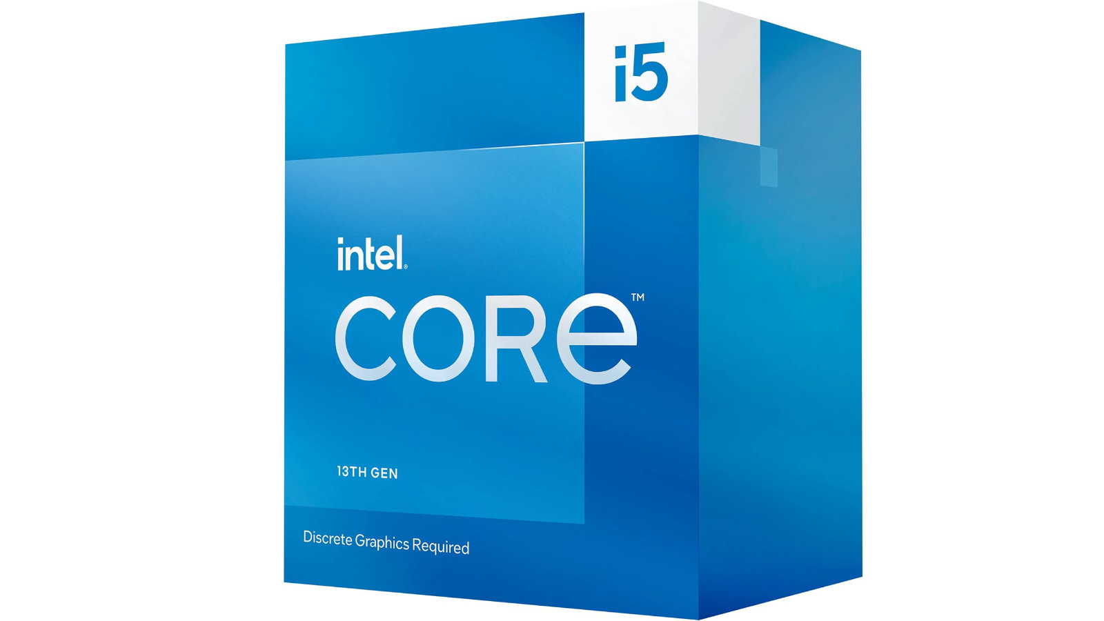 Intel Core i5-13600KF retail box against a white background.