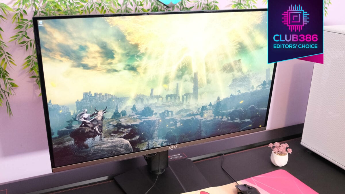 MSI MPG 321URX QD-OLED gaming monitor earns Club386's Editor's Choice award.