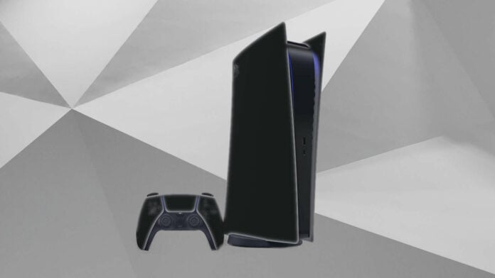 Black PlayStation 5 console.
