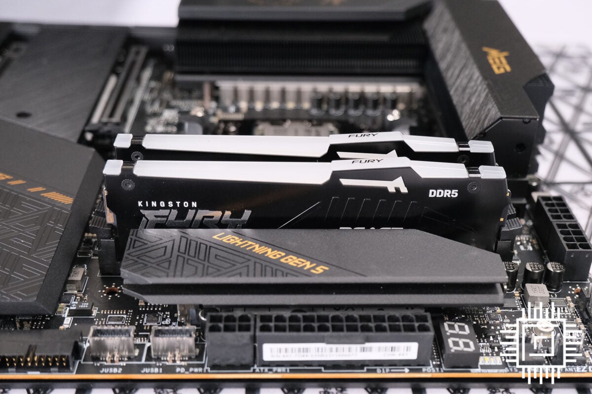 64GB Kingston Fury Beast DDR5 memory installed on MSI MEG X670E ACE motherboard.