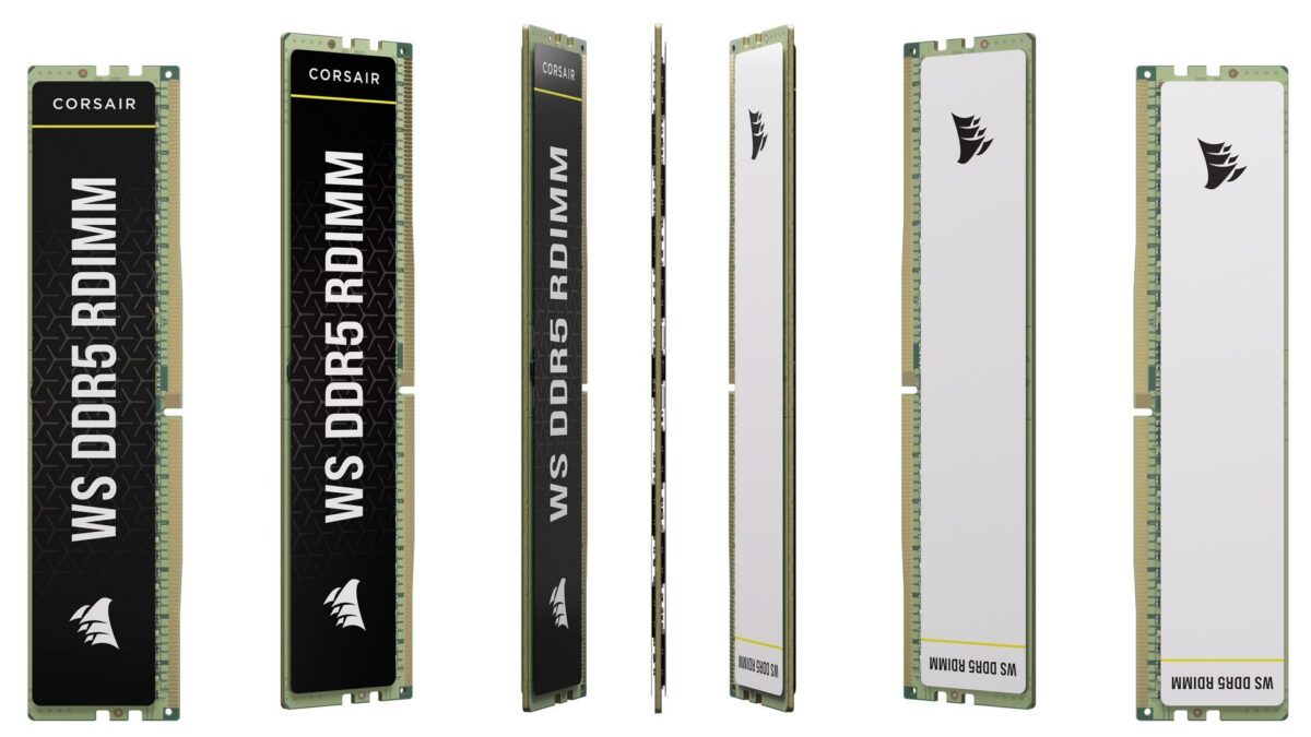 Corsair WS DDR5 RDIMM ECC memory modules.