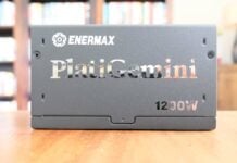 Enermax PlatiGemini 12VO 1,200W PSU featuring novel connector.
