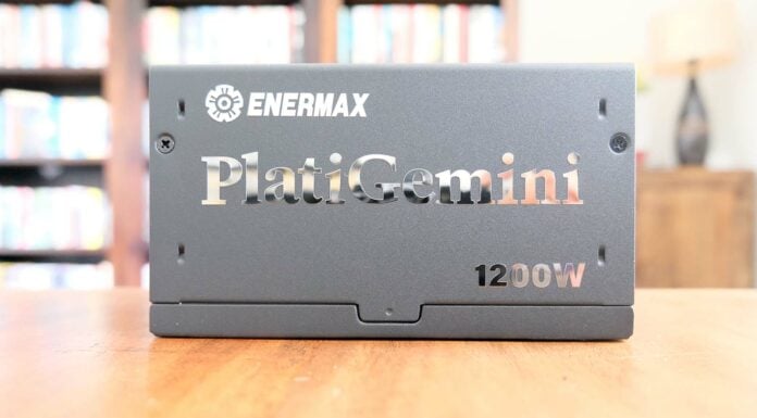 Enermax PlatiGemini 12VO 1,200W PSU featuring novel connector.