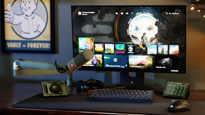 Fallout 4 Vault PR featuring limited edition Wave DX mic, Wave XLR mixer, and Wave Mic Arm LP.