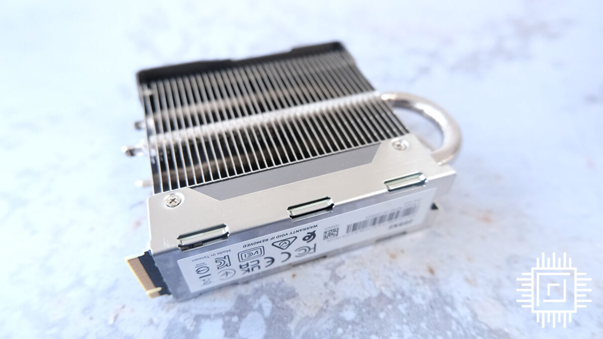 MSI Spatium M580 PCIe 5 SSD showing tall passive heatsink.