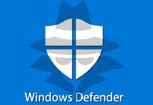 Windows Defender logo taken over by a Black Hat hacker.