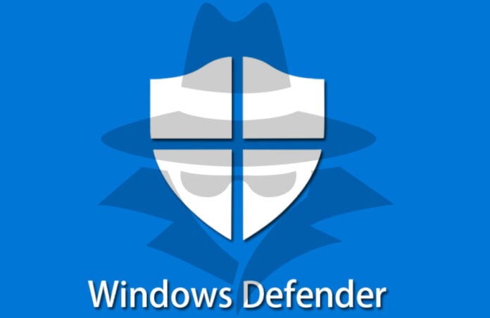 Windows Defender logo taken over by a Black Hat hacker.