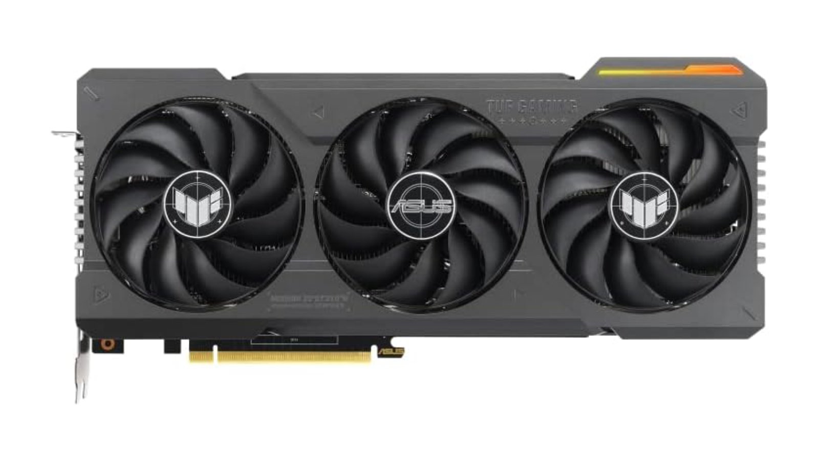 Asus TUF RTX 4070 Ti Gaming OC graphics card against a white background.