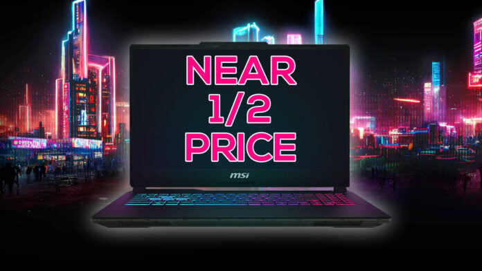 MSI Cyborg 15 gaming laptop deal is near half price.