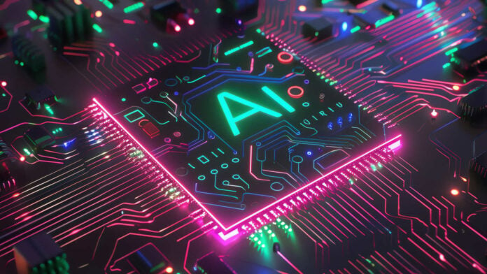 AI chip render.