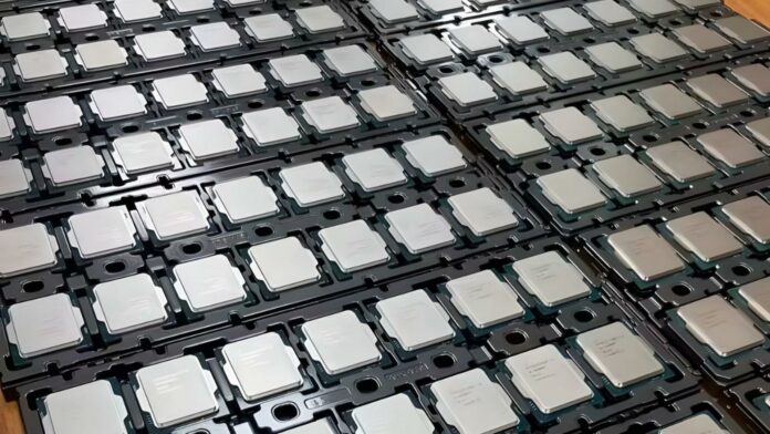 A bunch of Intel Core i9 processors.