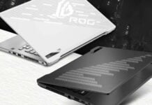Asus ROG Zephyrus 14 in both black and white.
