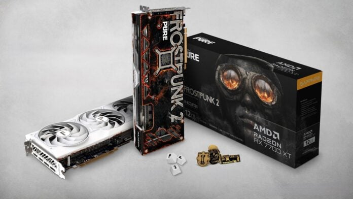 Sapphire Radeon RX 7700 XT Frostpunk 2 Edition.