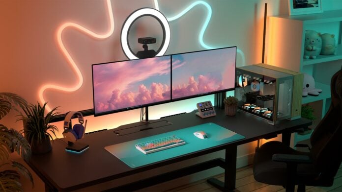 Corsair gaming setup.