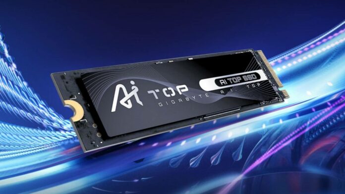 Gigabyte AI TOP 100E M.2 SSD.