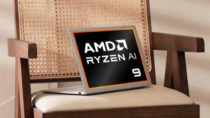 Laptop powered by AMD Ryzen.
