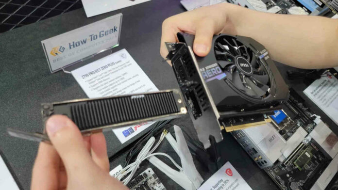 MSI graphics card with M.2 slots.