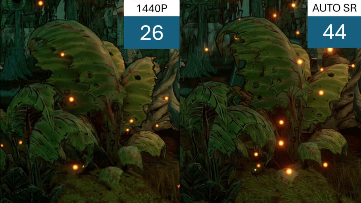 Microsoft Auto SR vs 1440p image quality.