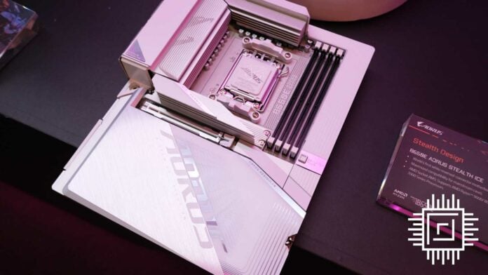 Gigabyte B650E Aorus Stealth Ice is the world's first white motherboard with rear connectors.