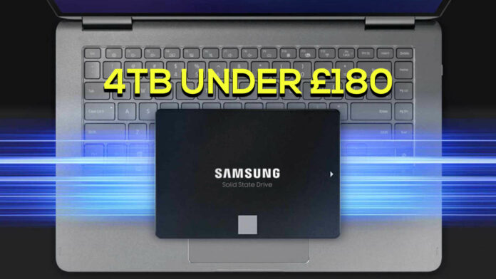 Samsung 870 Evo deal offers 4Tb under £180.