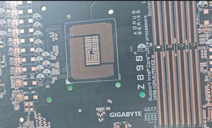 Gigabyte motherboard PCB.