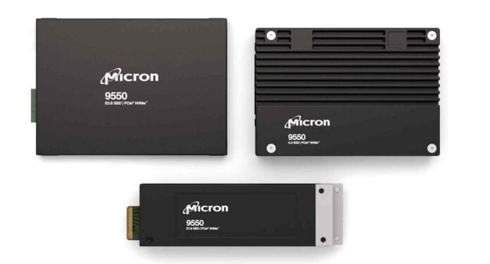 Micron 9550 NVMe SSDs.