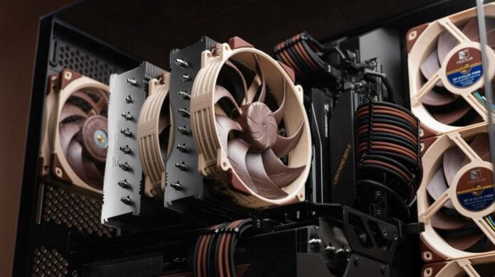 Noctua NH-D15 G2 CPU cooler inside a PC.