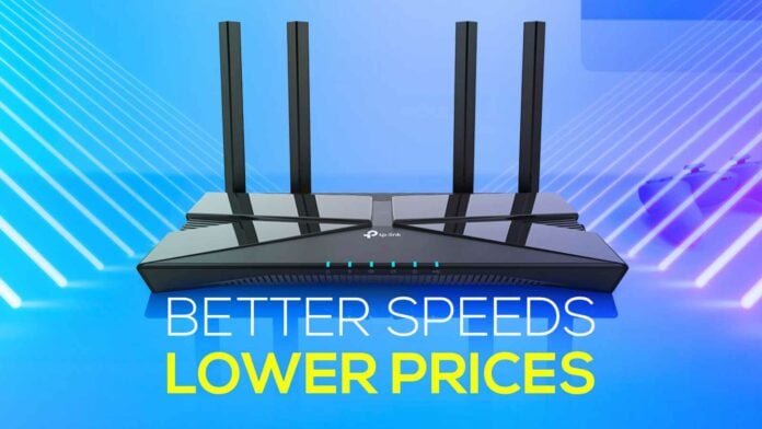 TP-Link AC1800 WiFi 6 router offers better speeds at lower prices, according to this poster.