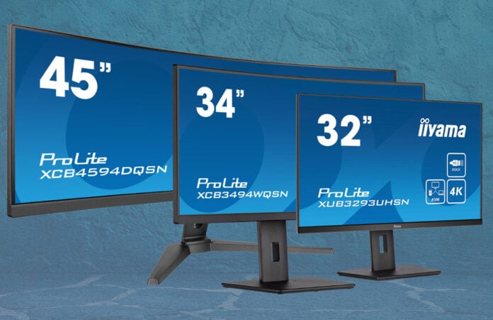 Three iiyama monitors for Club386's August 2024 giveaway.