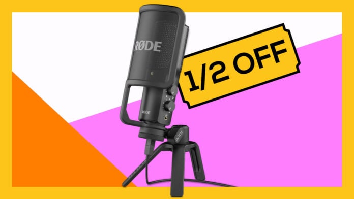 Rode NT-USB microphone is half off.