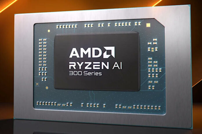 AMD Ryzen AI 300 series processor key art.