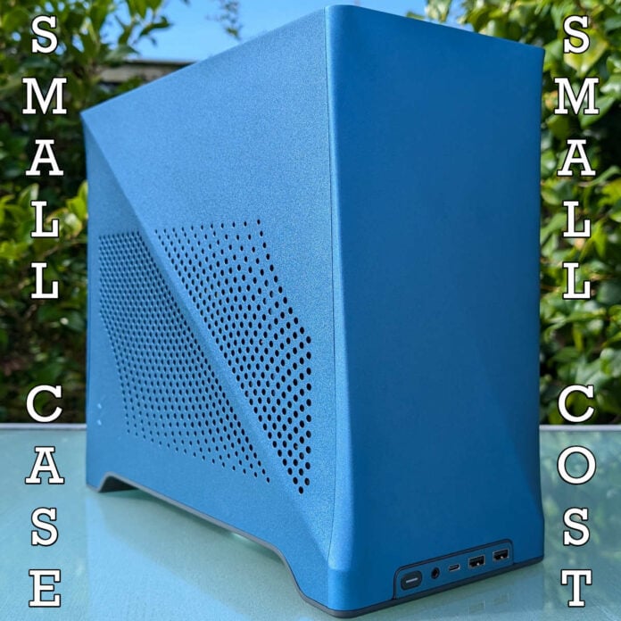 Fractal Design Era 2 case, surrounded by text 'Small Case' (left) and 'Small Cost' (right).