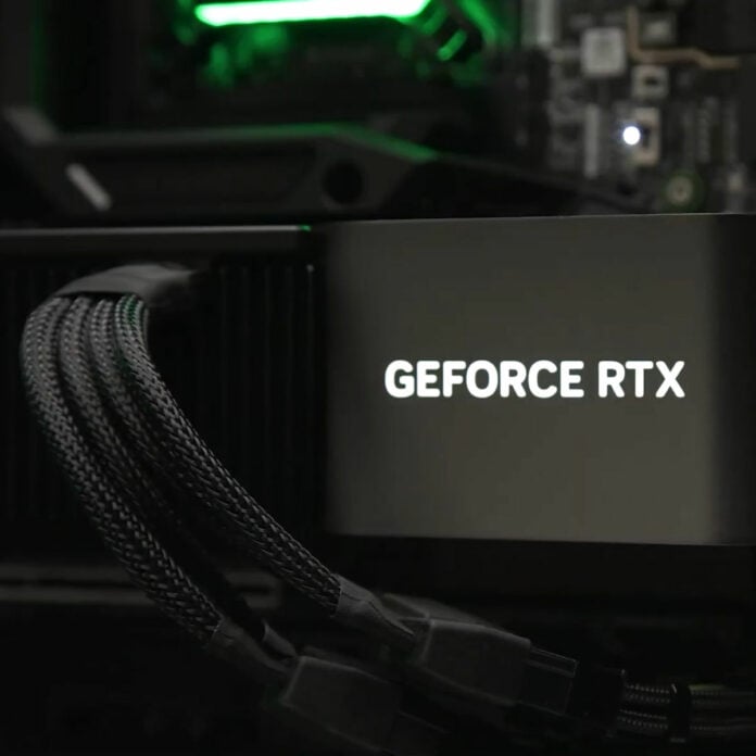Nvidia GeForce RTX Founders Edition graphics card in a PC.