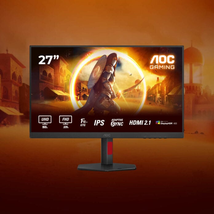 AOC U27G4R gaming monitor.