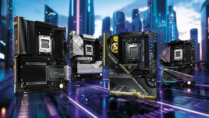 ASRock X870 and X870E motherboards.