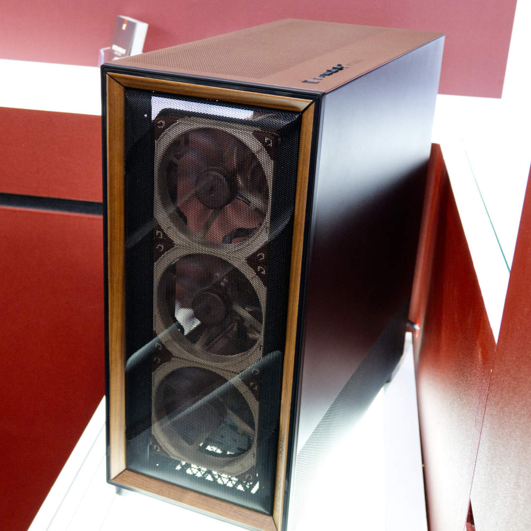 Antec Flux Pro Noctua Edition PC case from the front.