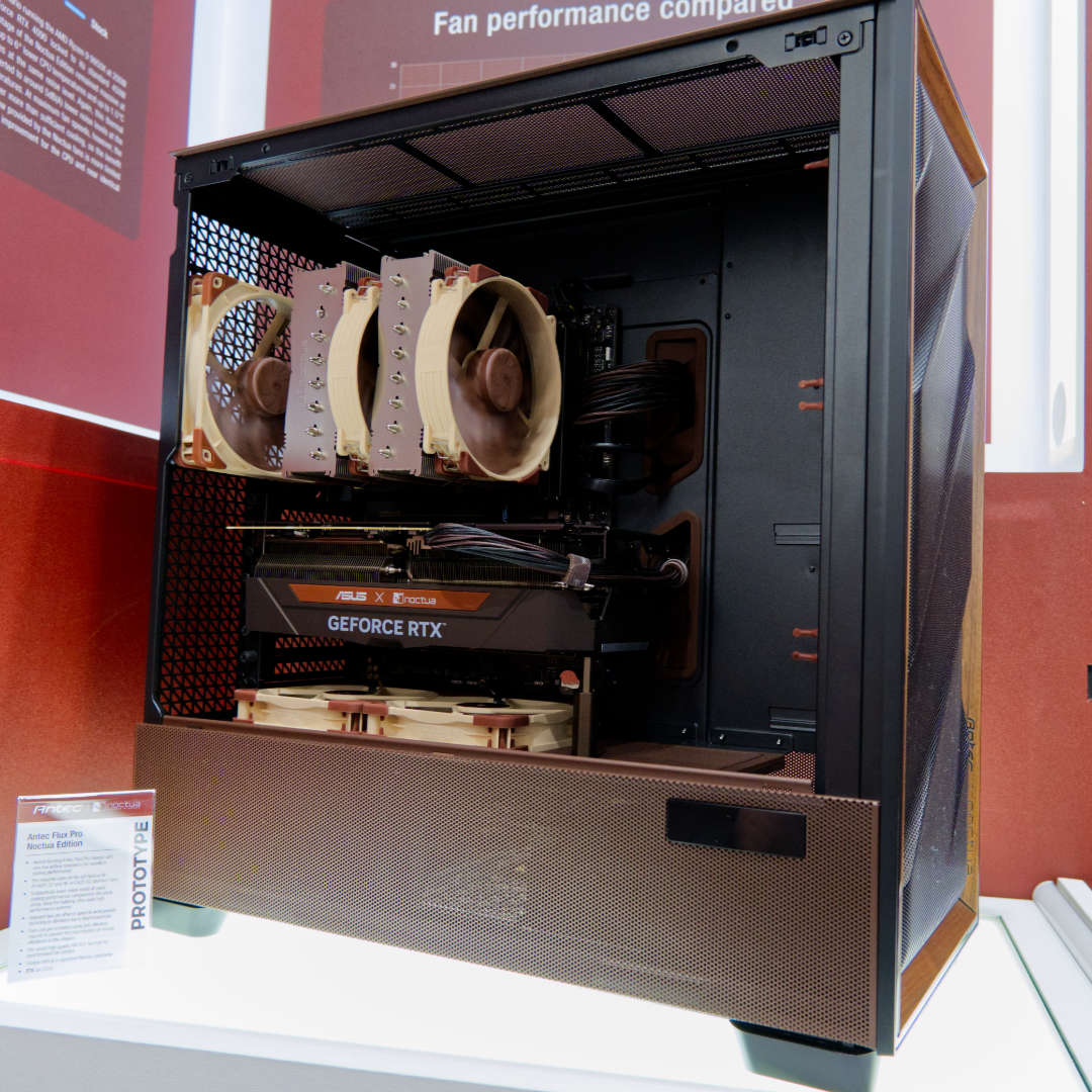 Antec Flux Pro Noctua Edition PC case side.