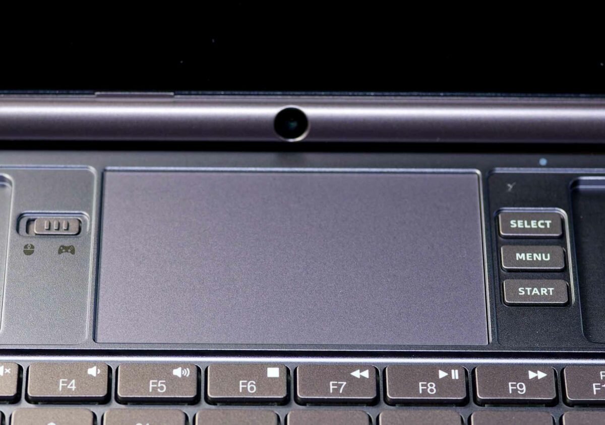 GPD Win Max 2 camera and touchpad.
