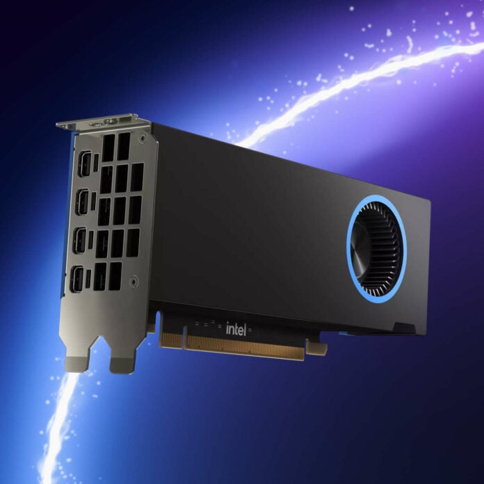 Intel Arc Pro B Series graphics card.