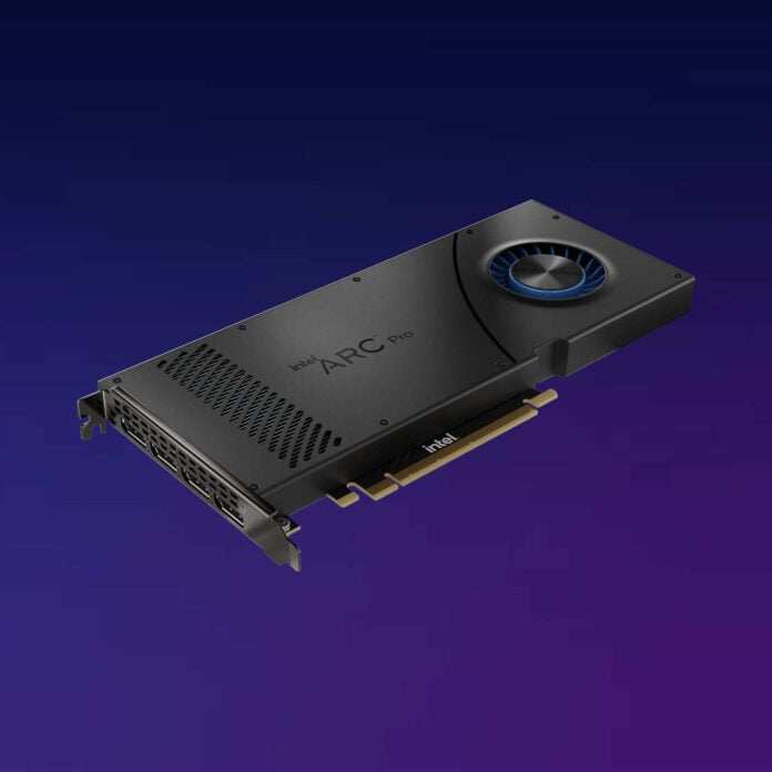 Intel Arc Pro graphics card.