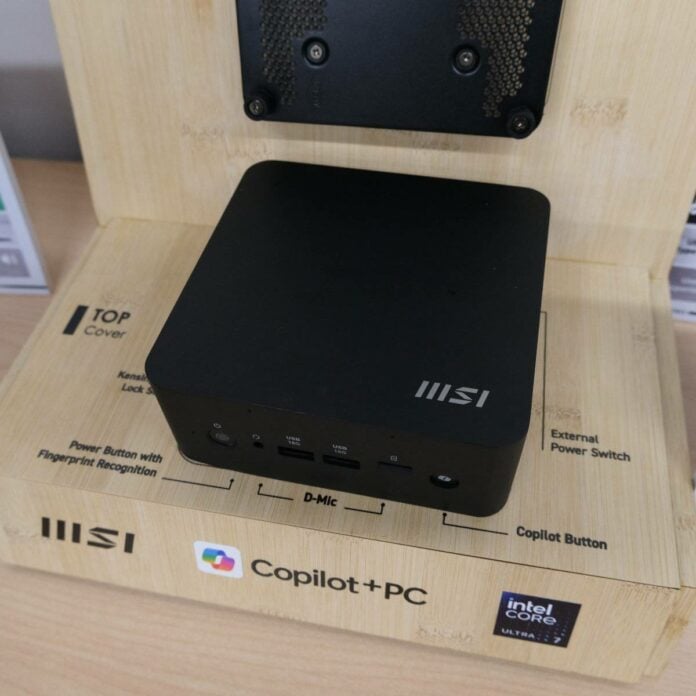 MSI Cubi NUC AI+ 2MG chassis.