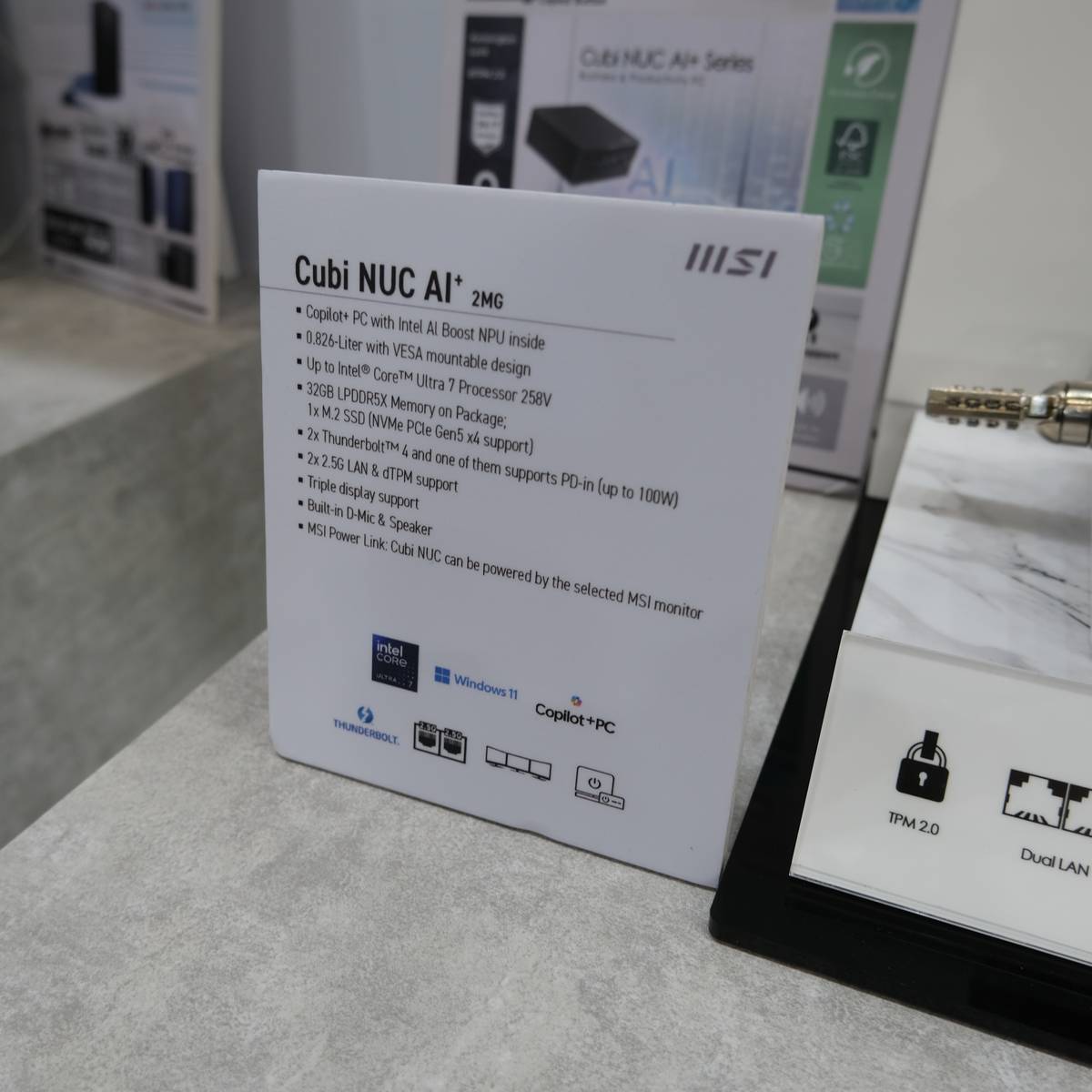 MSI Cubi NUC AI+ 2MG specs.