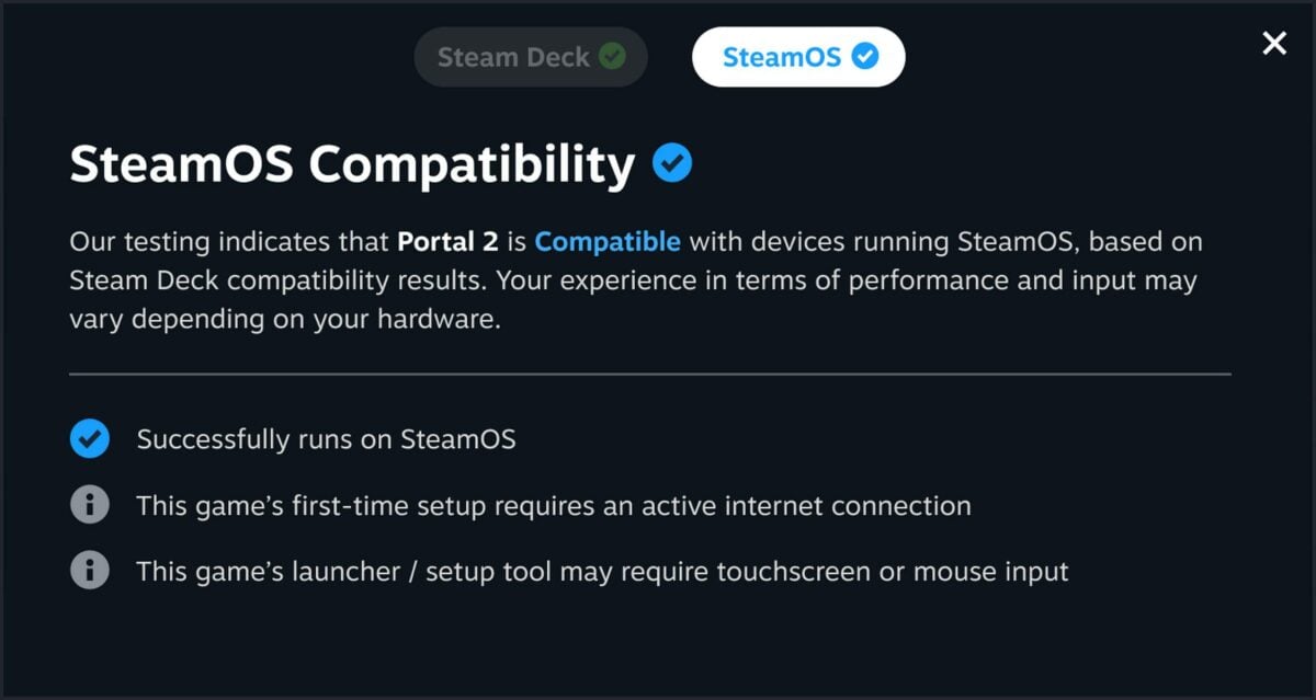SteamOS compatiblity note.