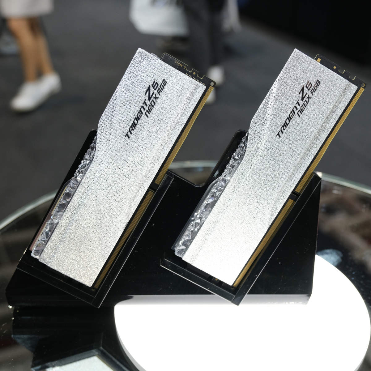 G.Skill Trident Z5 NeoX RGB Ram sticks, each sporting a textured silver colourway.