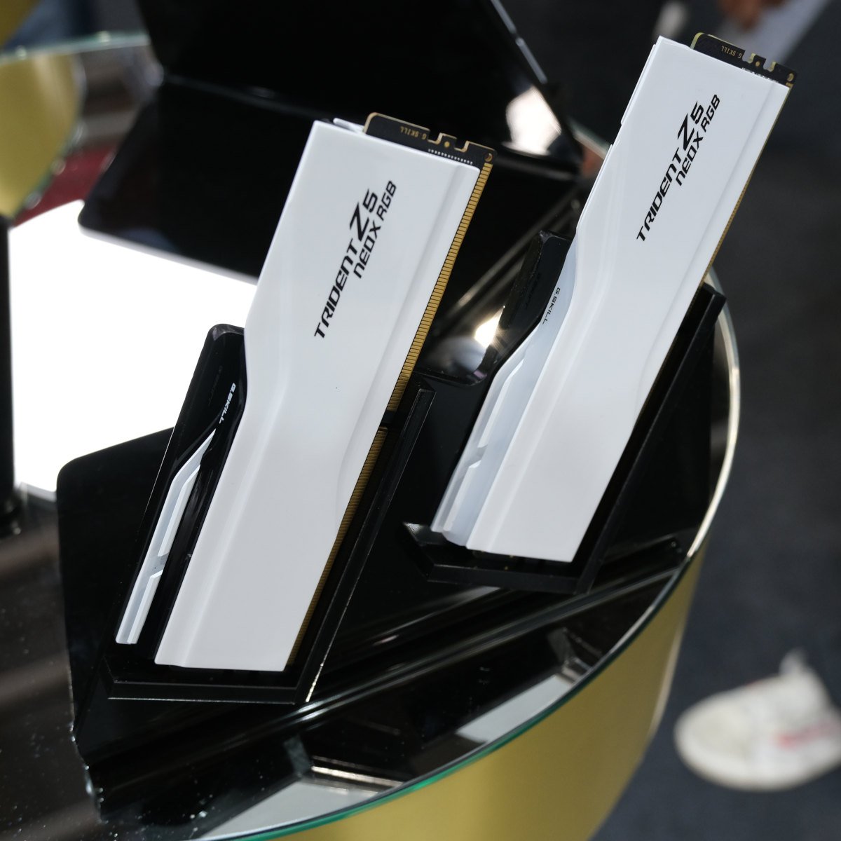 G.Skill Trident Z5 NeoX RGB Ram sticks, each sporting a pearlescent white colourway.