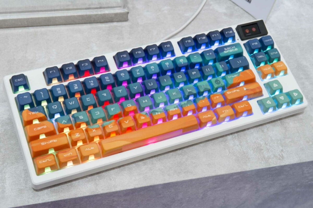 MSI FORGE GK600 TKL gaming keyboard in full.